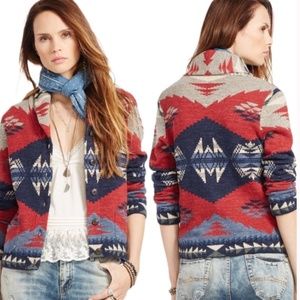 Vintage Ralph Lauren Aztec Cardigan Tribal